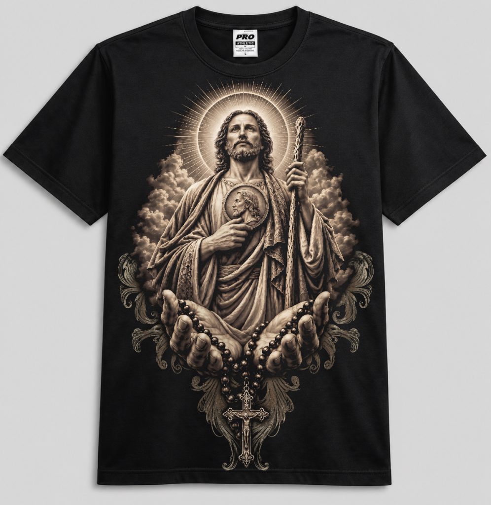 San Judas Tadeo — Dove and Rosary